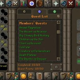 Lowest level Desert treasure 2 Necromancy Pure with Dizana's quiver / 40+Attack / 60  Strength / 1 Defense / Desert treasure 2  / maxed POH / Unregistered email 2